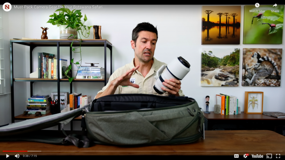 Court Whelan describes the ideal photo gear for a Botswana safari